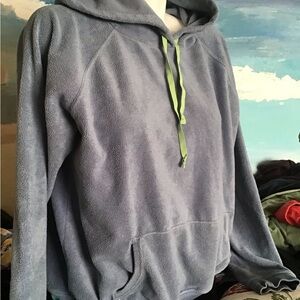 Horny Toad slate blue cotton plush hoody, sz XL